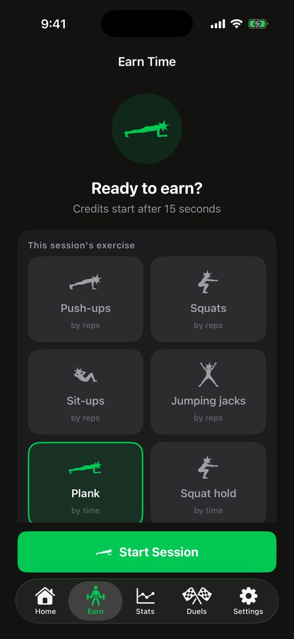 Choosing an exercise in Kro